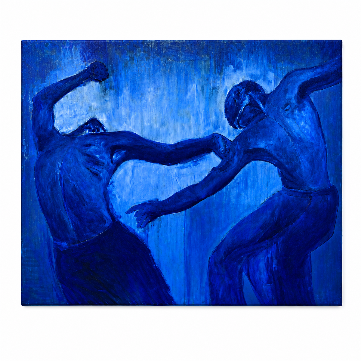 TWO FIGURES IN BLUE